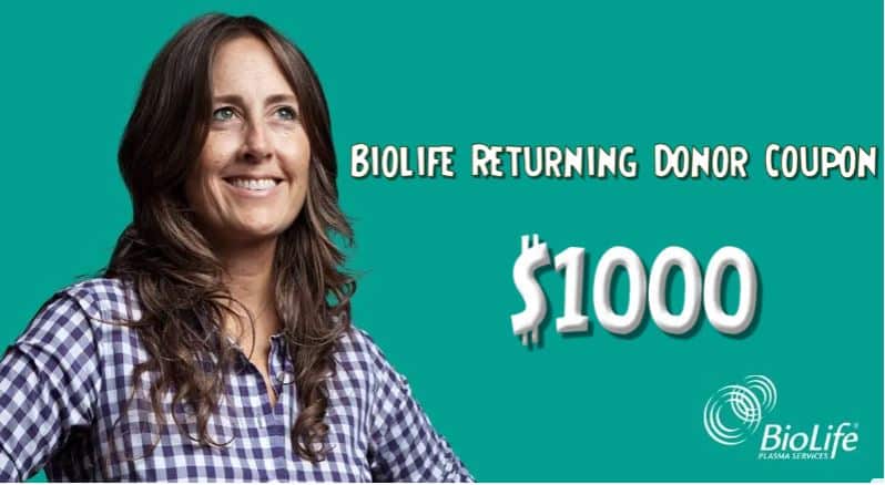 biolife returning donor coupon $1000